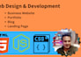 design custom frontend website using HTML tailwind CSS and js